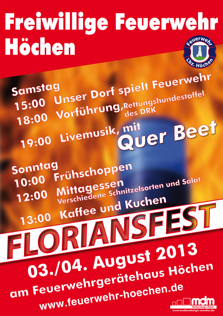 Plakat Floriansfest 2013 