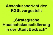 Gutachten zur strategischen Haushaltskonsolidierung vorgestellt