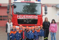 Der Kindergarten zu Besuch bei der Höcher Feuerwehr