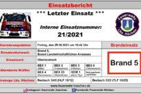 Einsatz Nr. 21/2021 – Brand 5 „Brand Landwirtschaftliches Anwesen“